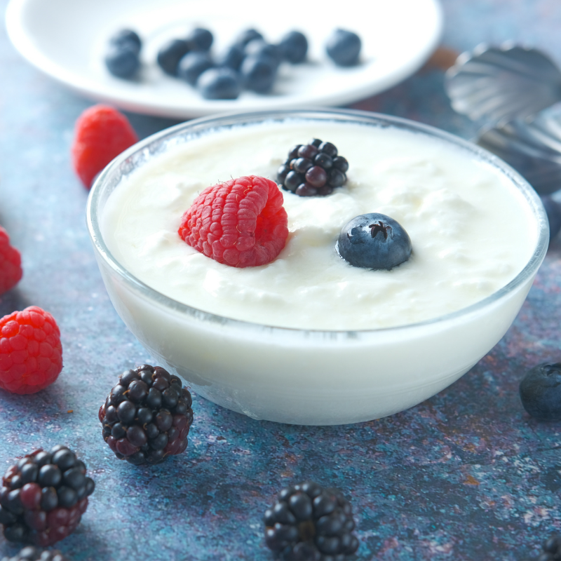 Greek yogurt snack.