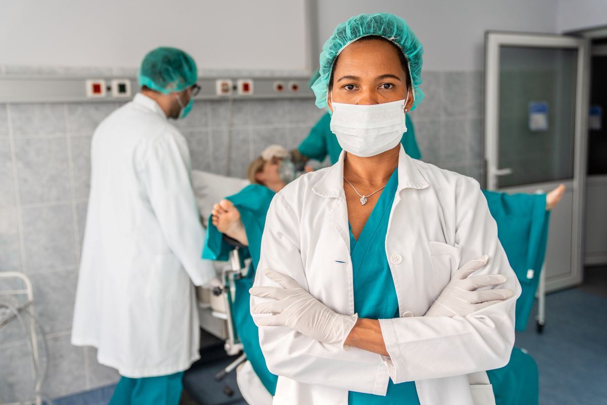 A nurse midwife -- one type of advanced practice provider -- attends to a birth.