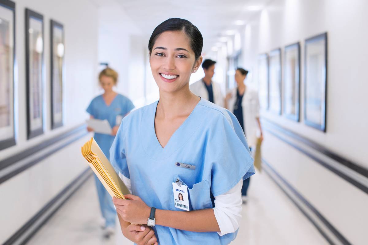 A nurse prepares for her Hawaii nursing license renewal.