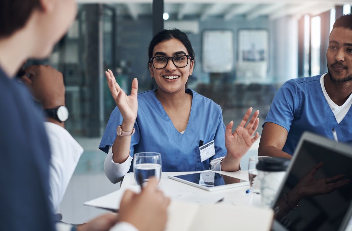 Nurses working on some new innovations.