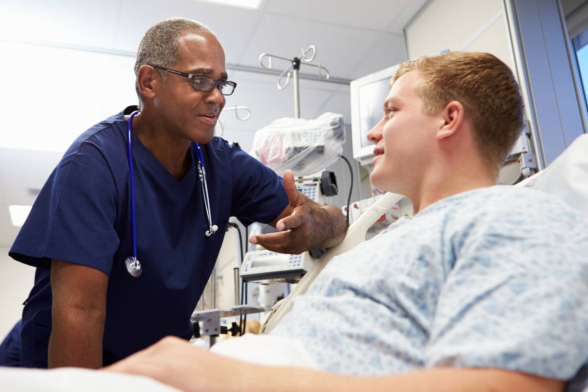 A nurse demonstrates patient advocacy nursing.