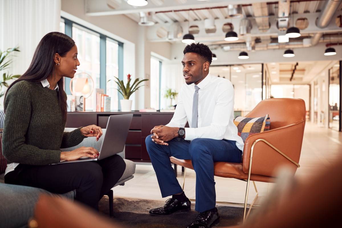 Woman interviewing a nursing candidate